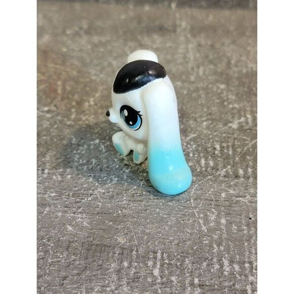 Littlest Pet Shop white blue bunny rabbit LPS toy figure - Picture 2 of 4